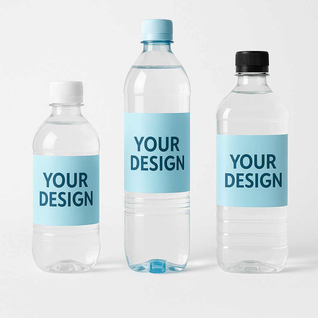 custom plastic water bottle labels